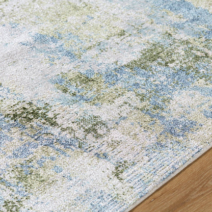 Kamron Modern Sage Green Washable Area Rug