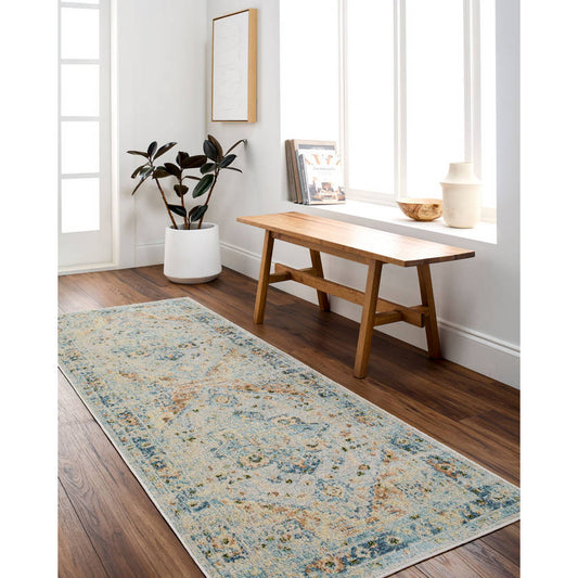 Estill Traditional Slate Washable Area Rug