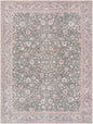 Jacqueleen Traditional Emerald Washable Area Rug