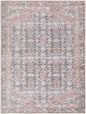 Sahra Traditional Brown/Blue Washable Area Rug