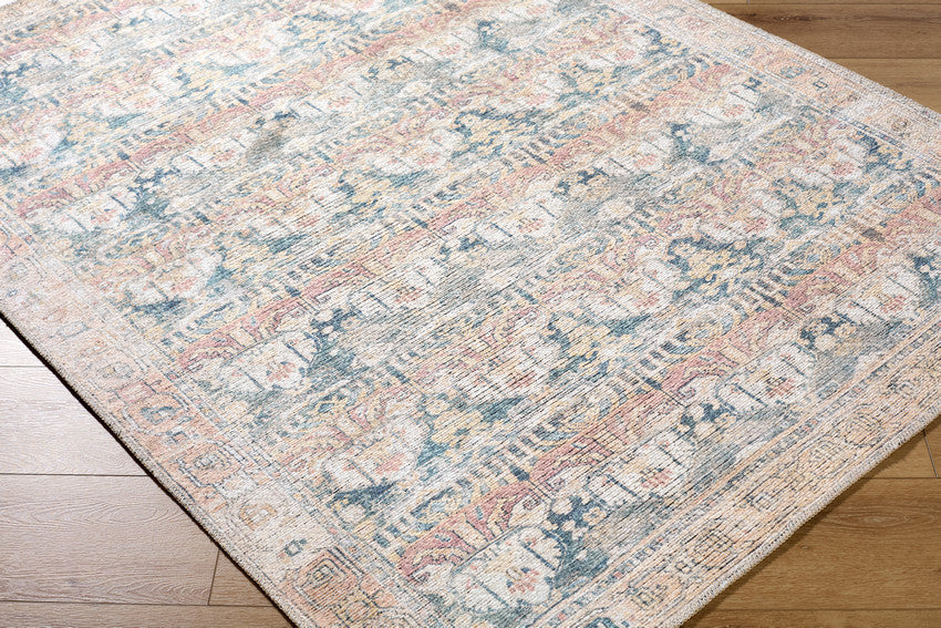 Jamilee Traditional Rust Washable Area Rug