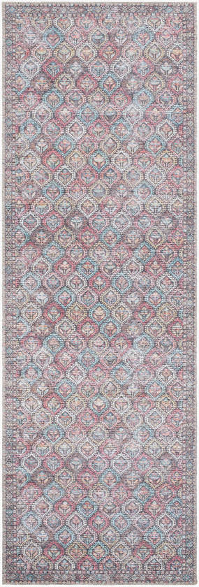 Rommy Traditional Pink Washable Area Rug