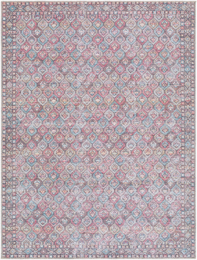 Rommy Traditional Pink Washable Area Rug