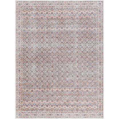 Roneisha Traditional Eggplant Washable Area Rug