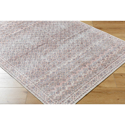 Roneisha Traditional Eggplant Washable Area Rug