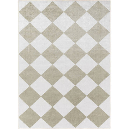 Senior Modern Dusty Sage Washable Area Rug