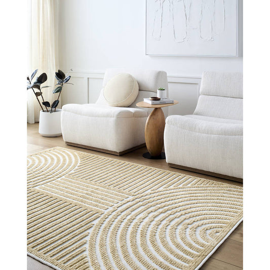 Carter Lake Modern Mustard Washable Area Rug