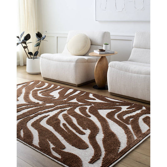 Cedar Vale Modern Rust Washable Area Rug