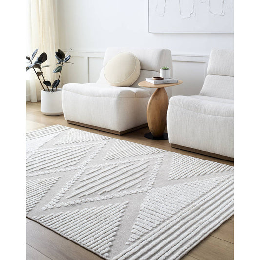 Rosamond Global Beige Washable Area Rug