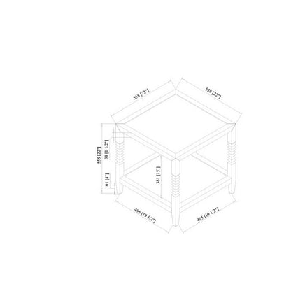 Saraann Black End Table