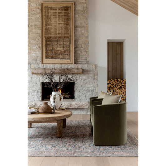 Lorelai Traditional Deep Teal Washable Area Rug - Vivir x Livabliss