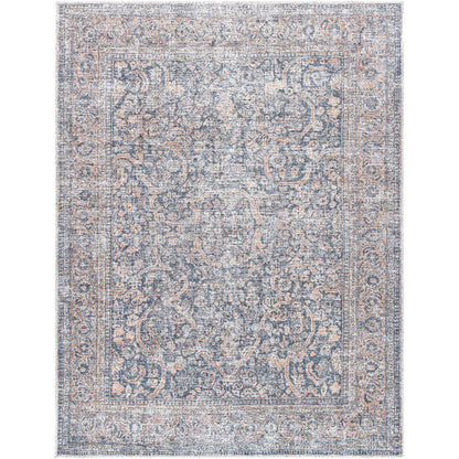 Lorelai Traditional Black/Amber Washable Area Rug - Vivir x Livabliss