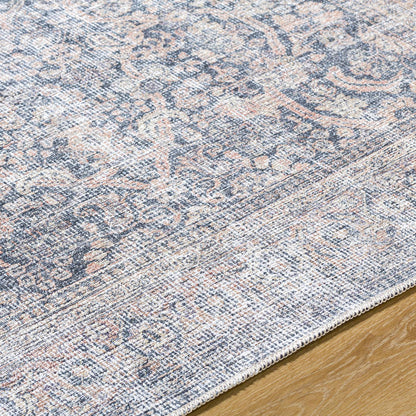 Lorelai Traditional Black/Amber Washable Area Rug - Vivir x Livabliss