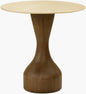 Mila Rose Beige/Dark Brown End Table - Galey Alix x Livabliss