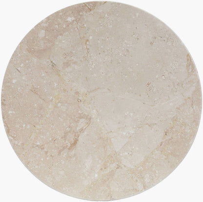 Mila Rose Beige/Dark Brown End Table - Galey Alix x Livabliss