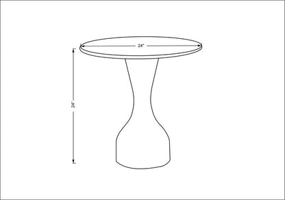 Mila Rose Beige/Dark Brown End Table - Galey Alix x Livabliss