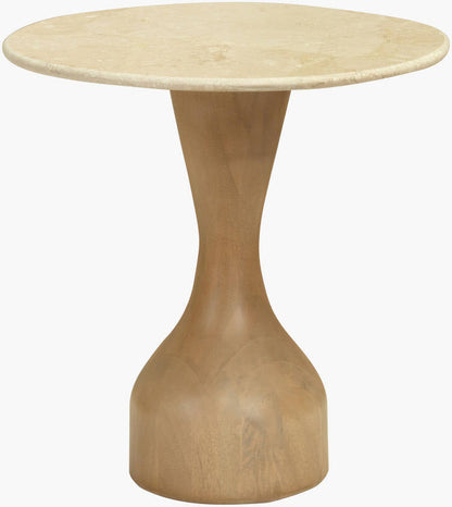 Mila Rose Beige/Brown End Table - Galey Alix x Livabliss