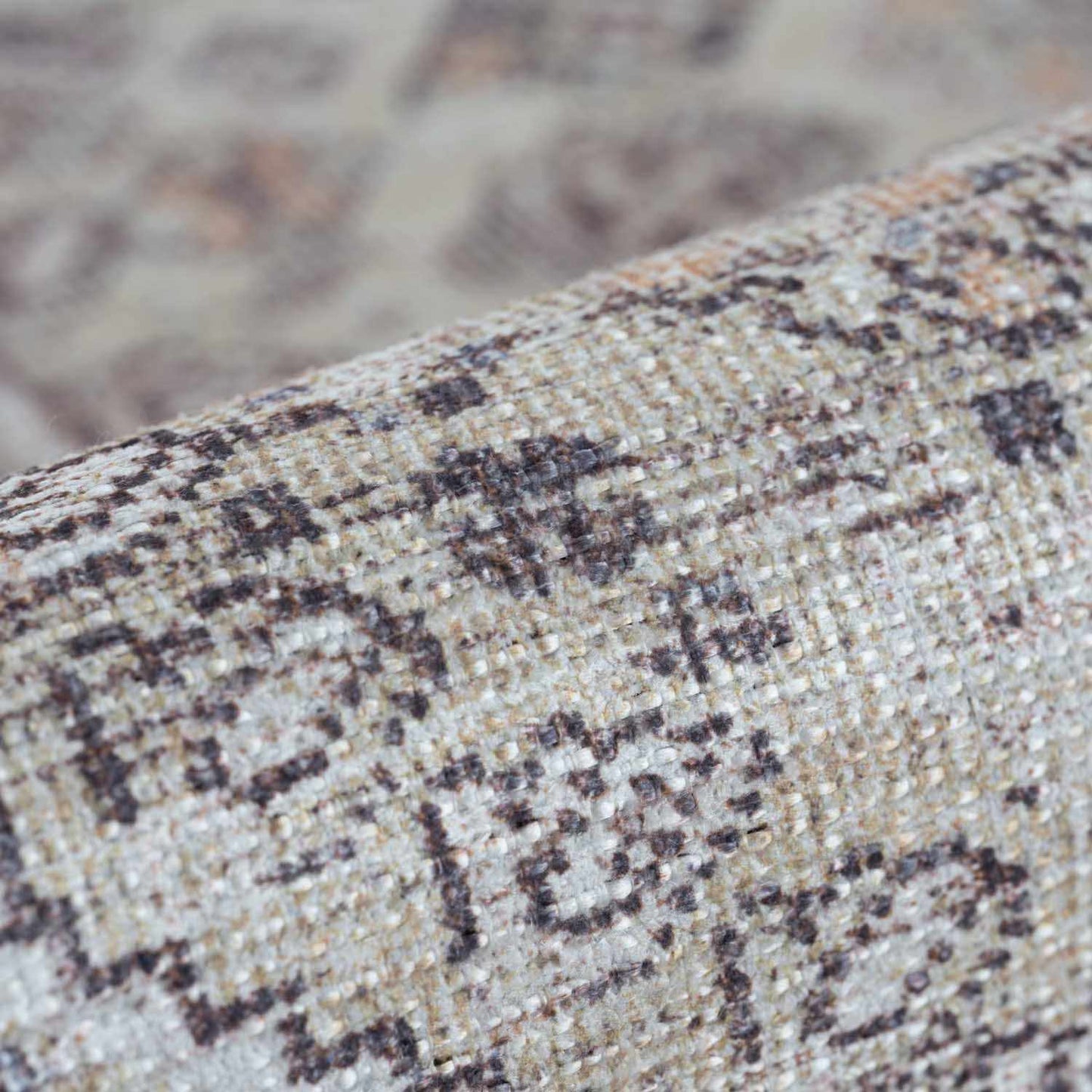 Barny Tan Flat Pile Washable Rug Area Rug