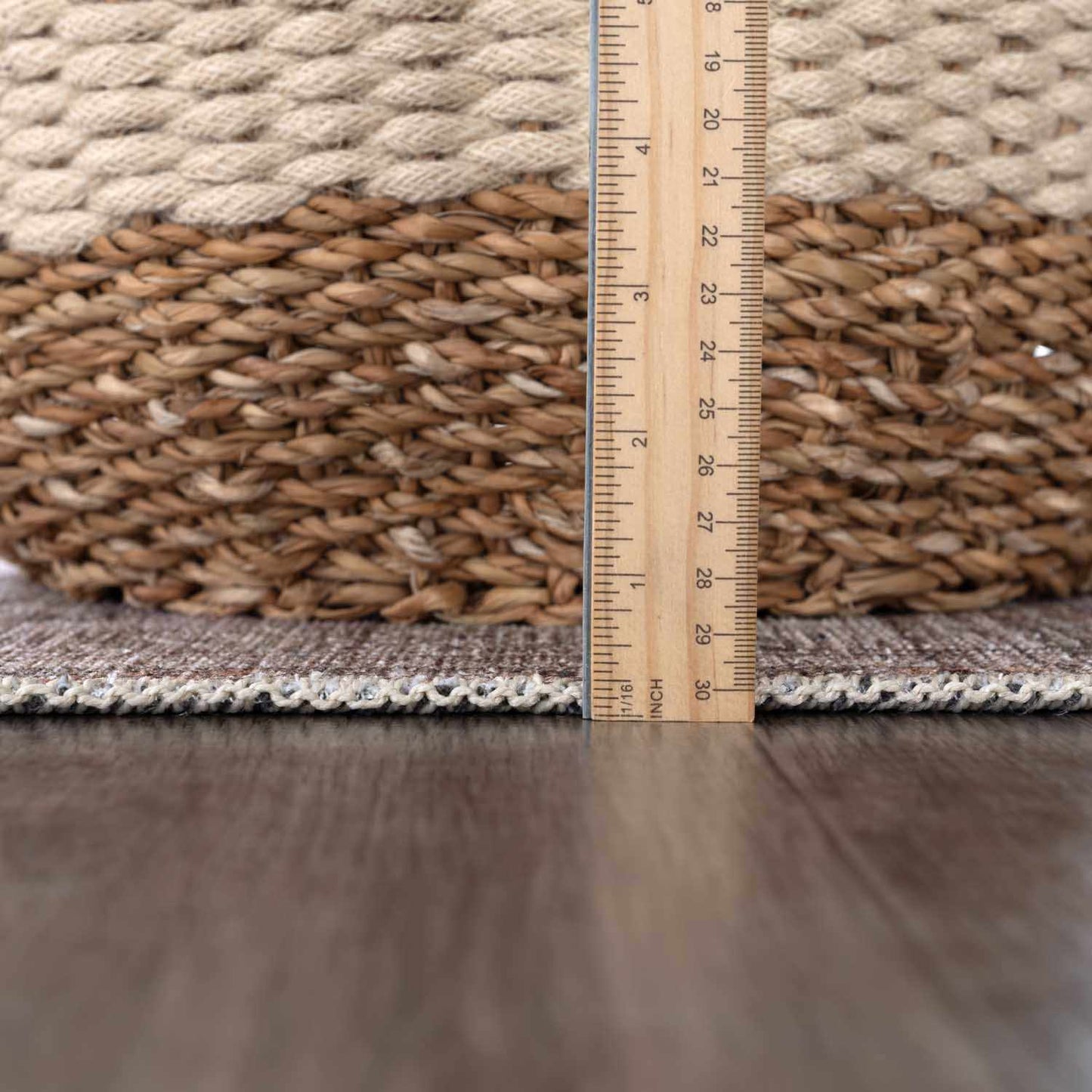 Barny Beige Flat Pile Washable Rug