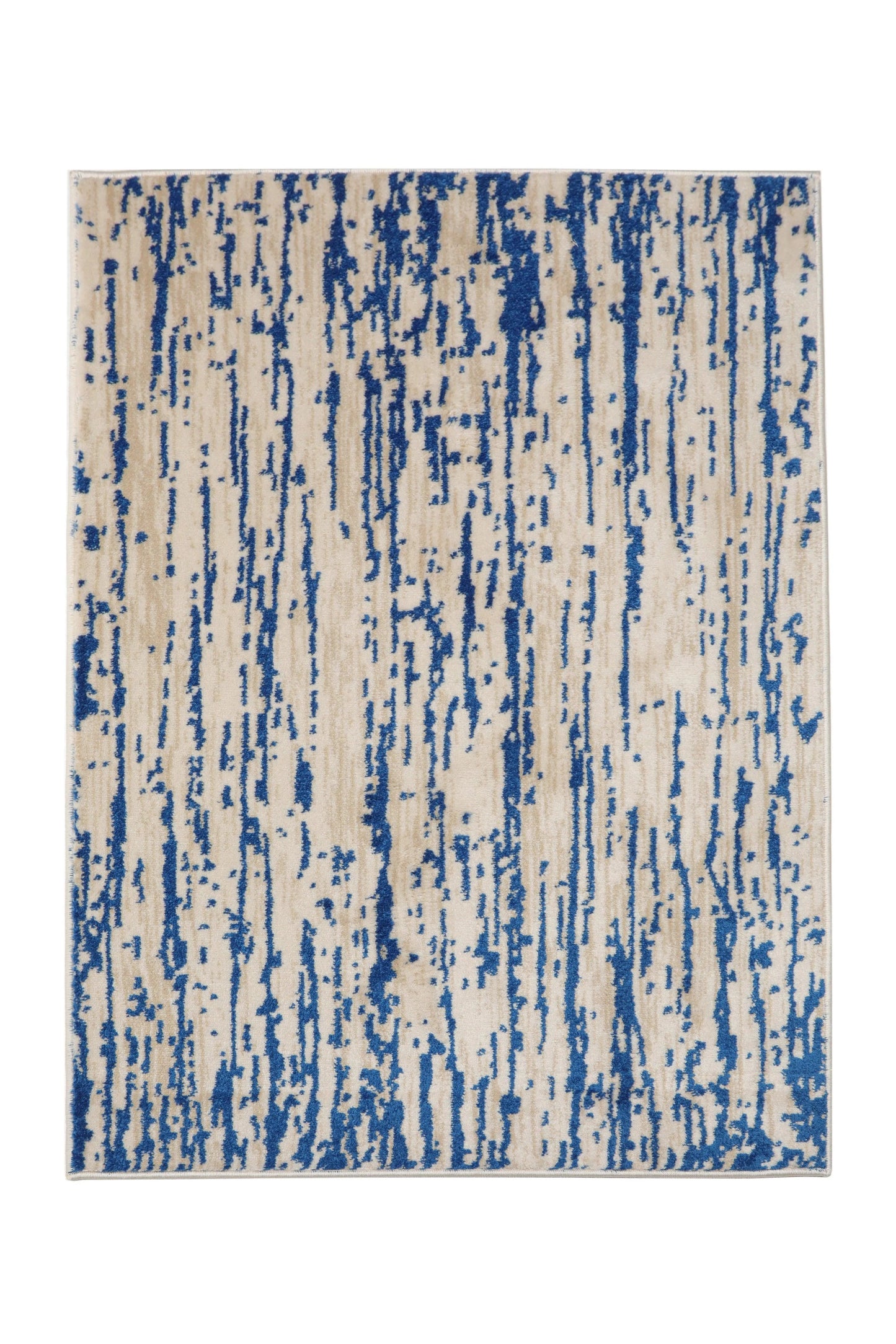 Multi Size Blue, Beige Machine Made Polypropylene Lisette Modern & Contemporary Oriental Area Rug