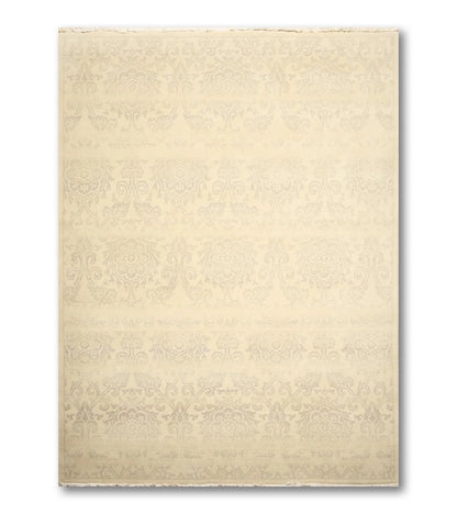 Hand Knotted 100% Wool Traditional Oriental Area Rug Beige 6' x 9'