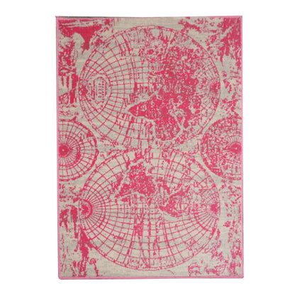 Multi Size Multi Color Machine Made Polypropylene Map Design Oriental Area Rug