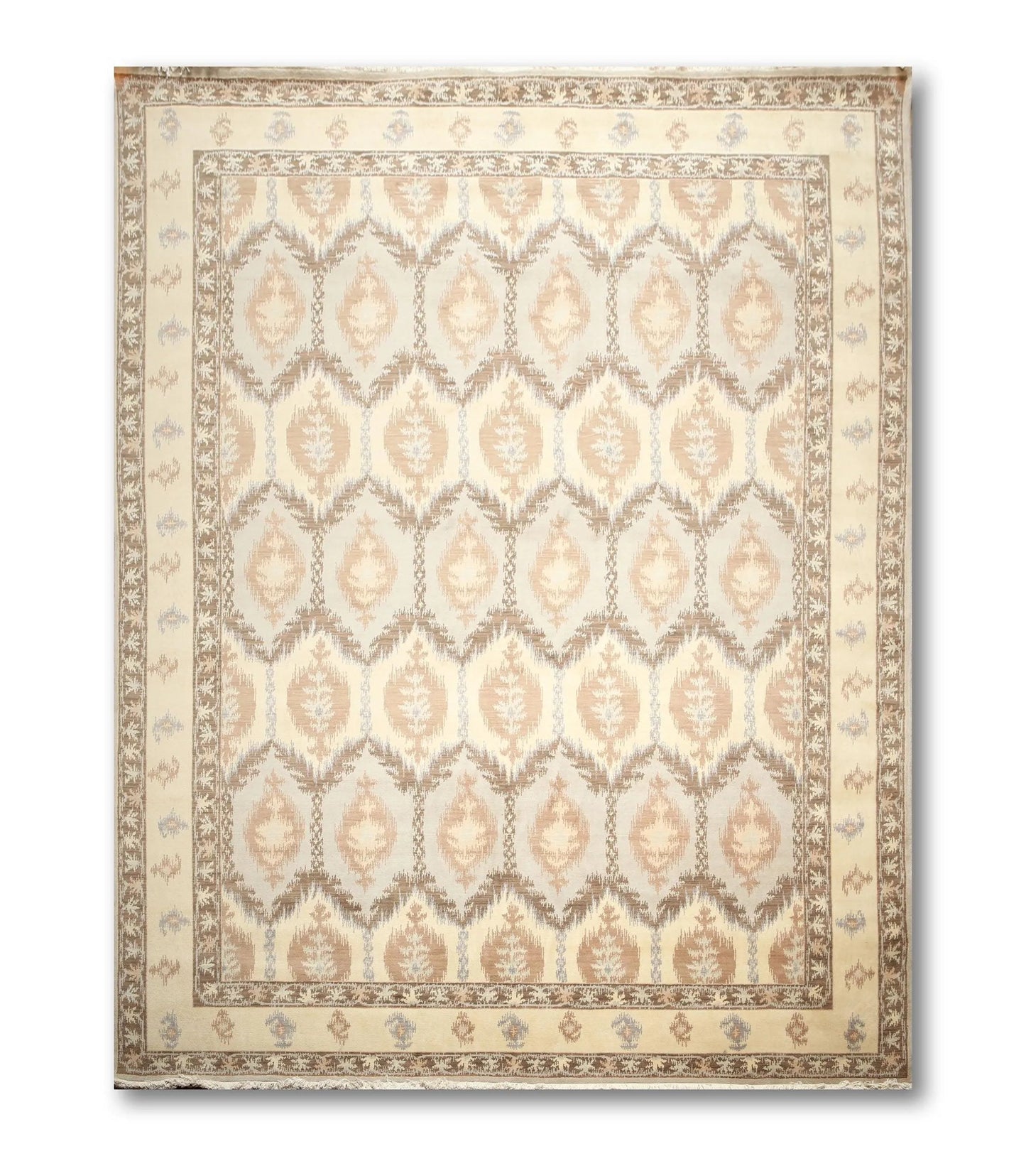 9' x 12' Hand knotted Wool Traditional Oriental Area Rug full pile 9x12 Beige