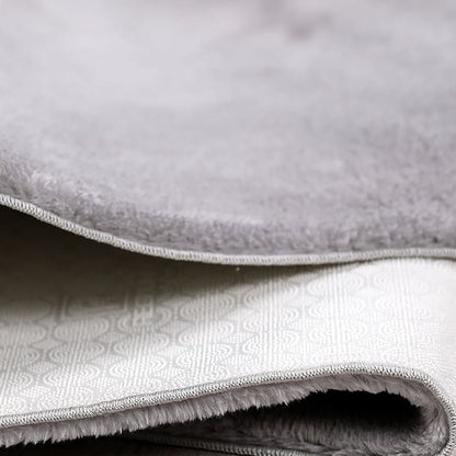 Light Grey Plush Area Rug