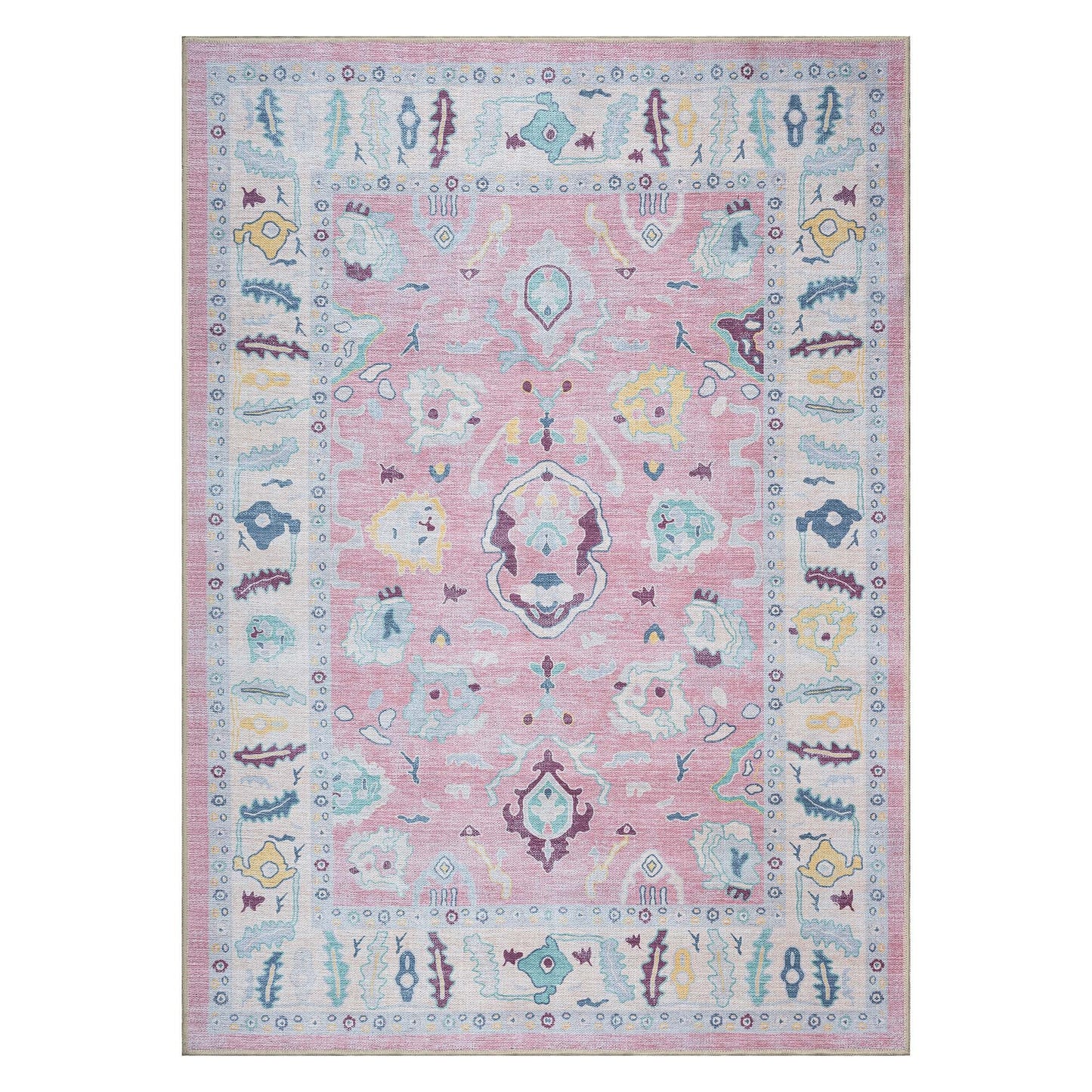 Alice Pale Pink Modern Oushak Rug