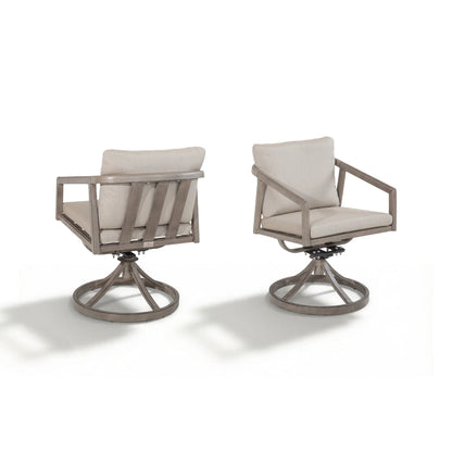 Amalfi Backyard Rectangular Dining Table With 6 Swivel Chairs