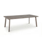 Amalfi 81.75" Rectangular Hand-Brushed Wood Grain Aluminum Patio Dining Table