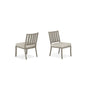 PEAKHOME Azur Outdoor Dining Armless Chairs With Sunbrella Cushions