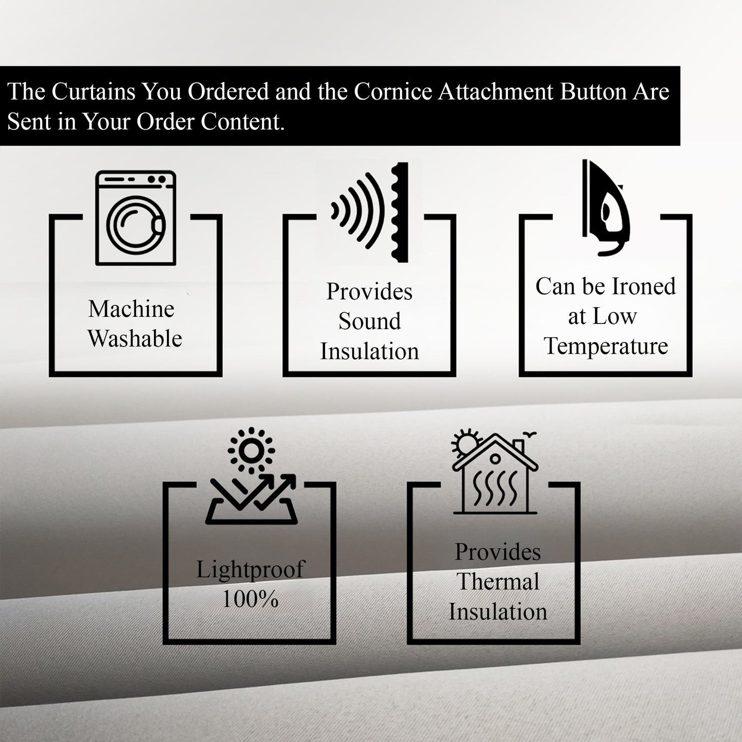 Blackout Gray Curtain