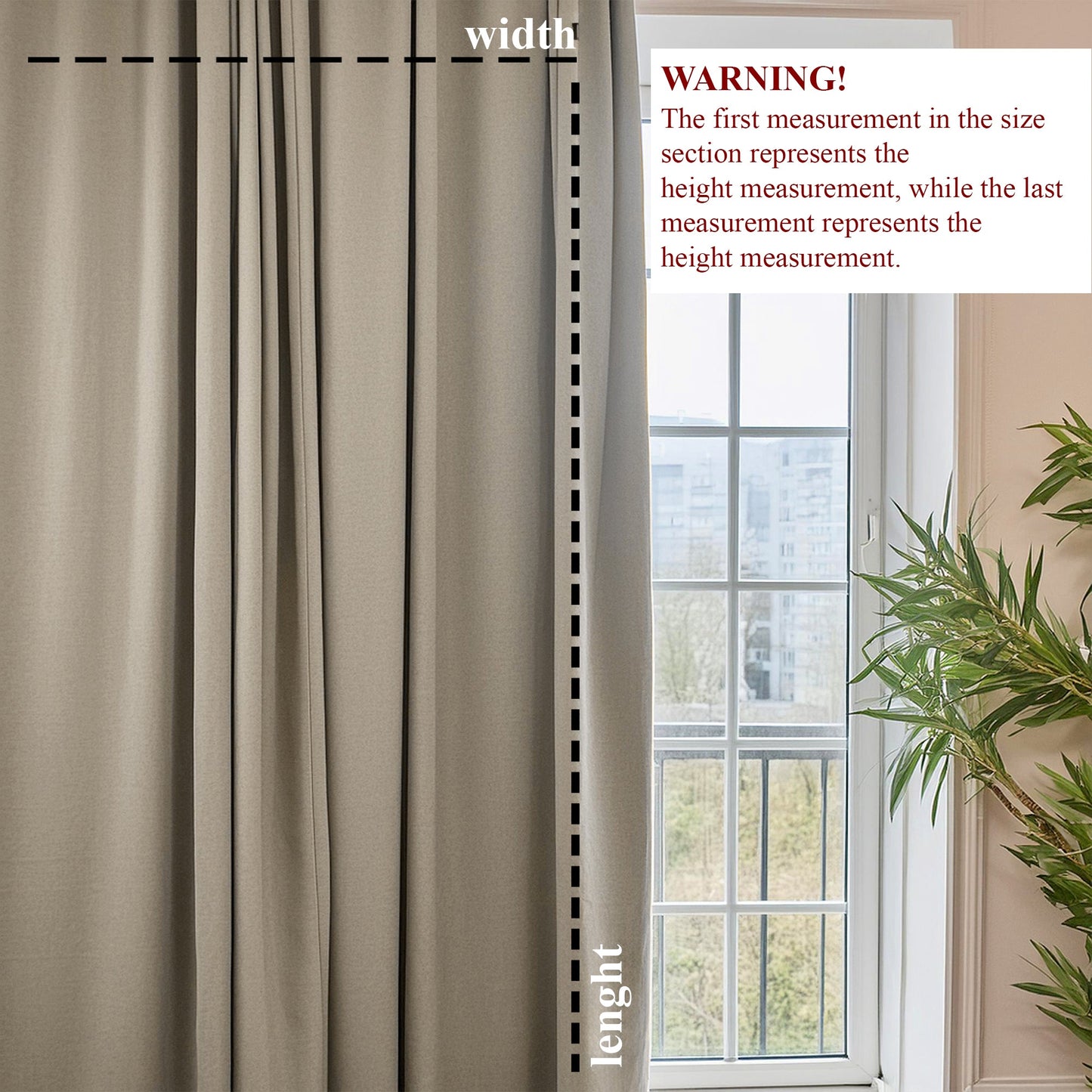 Blackout Beige Curtain