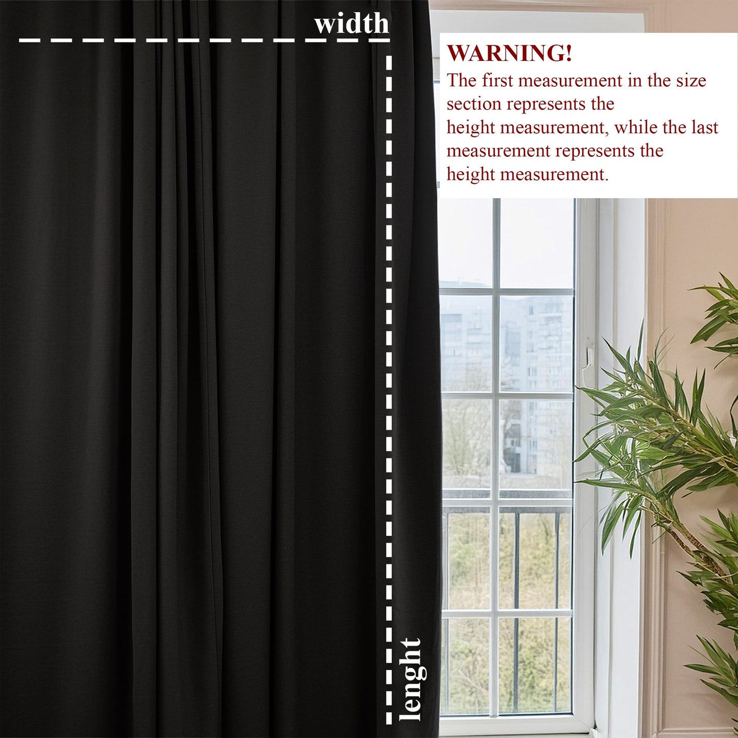 Blackout Black Curtain