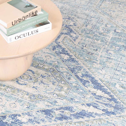 Byers Handmade Cotton-blend Aqua Rug