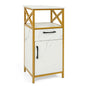 Bathroom Storage Cabinet with Drawer and Open Shelf - White