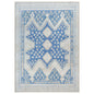 Beige Blue Boho Oushak Washable Rug