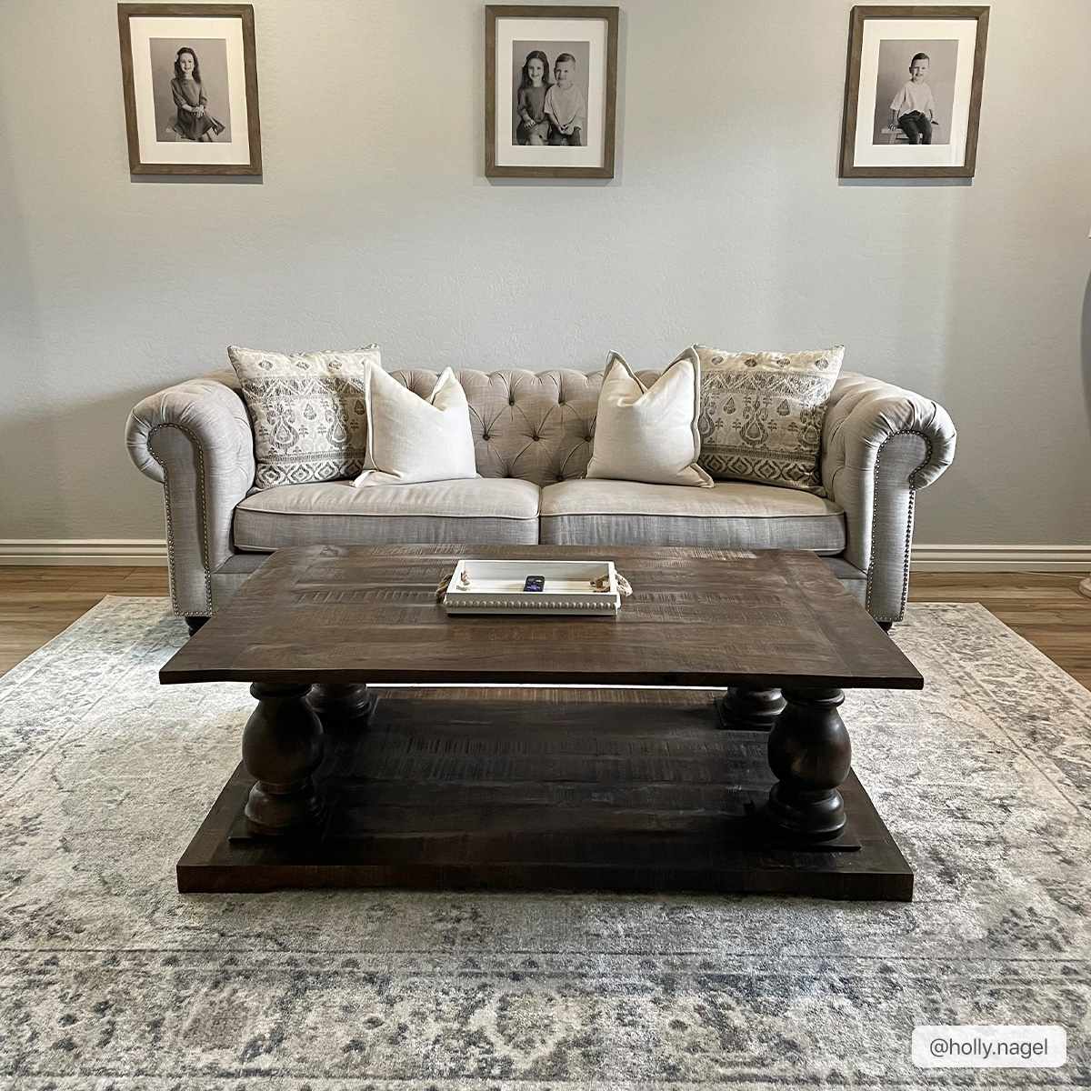 Rudo Blue Flat Pile Washable Rug