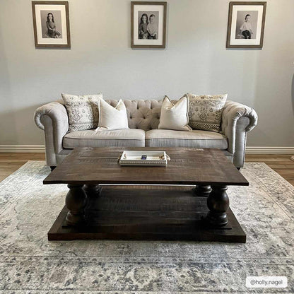 Rudo Blue Flat Pile Washable Rug