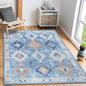 Blue Boho Oushak Washable Rug
