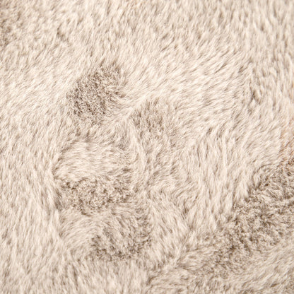 Soft Area Rug with Anti-Slip Backing Washable - Dark Beige