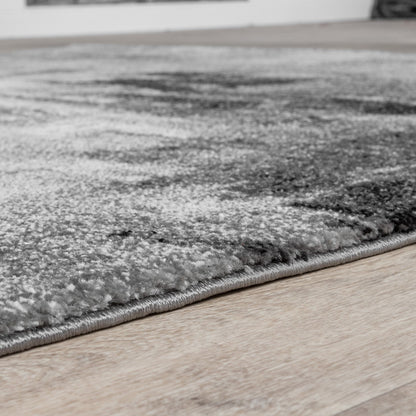Modern Area Rug Canvas Artful Design in Grey