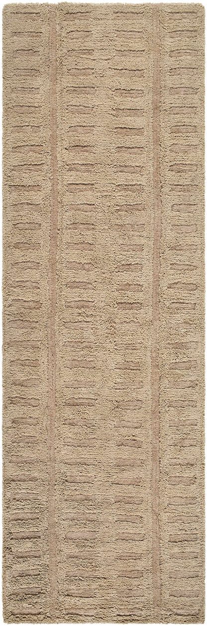 Washable Handmade Wool Rug - Brown