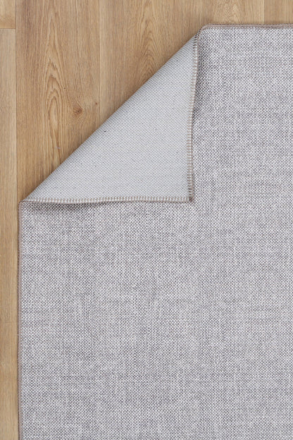 Urban Cobblestone Solid Area in Grey Rug