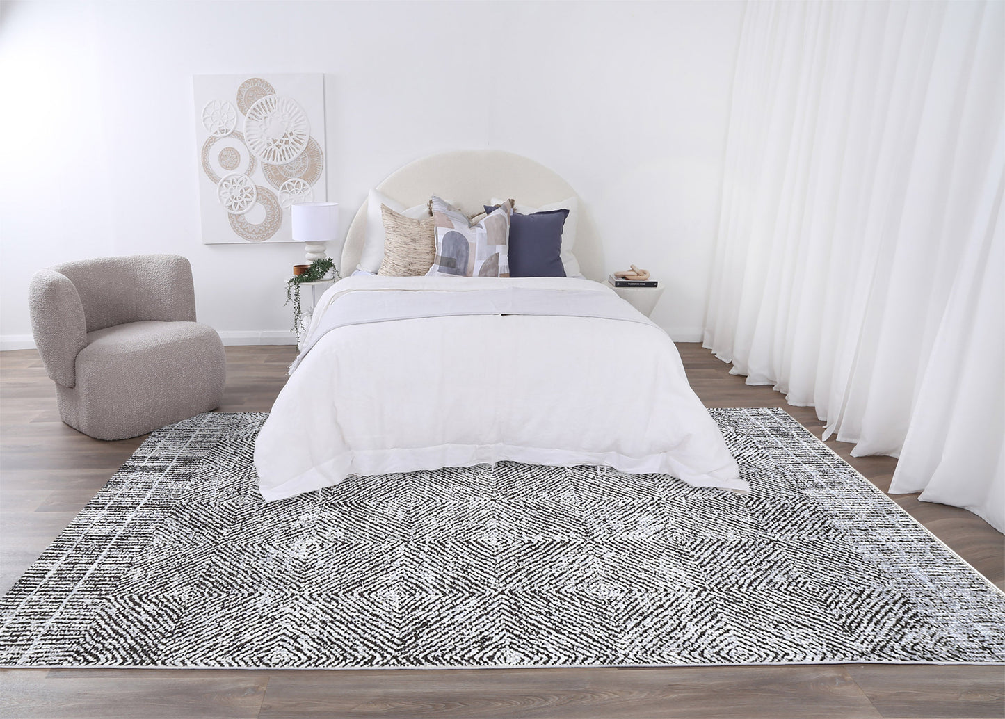 Contemporary Lauro in Grey Rug