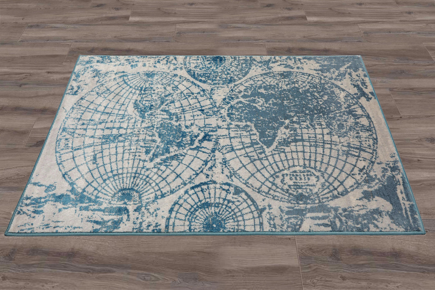 Multi Size Multi Color Machine Made Polypropylene Map Design Oriental Area Rug