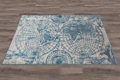 Multi Size Multi Color Machine Made Polypropylene Map Design Oriental Area Rug