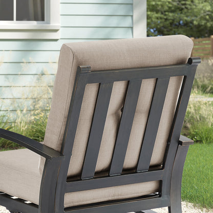 Chamber 5 Piece Aluminum Patio Furniture Sofa Sets With Round Table