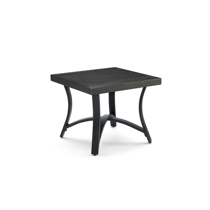 Chamber Patio Aluminum Square End Table with Half Arc Bottom